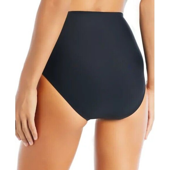 Beyond Control Solid High-Waisted Bikini Bottoms, Black, 6 - Picture 2 of 2